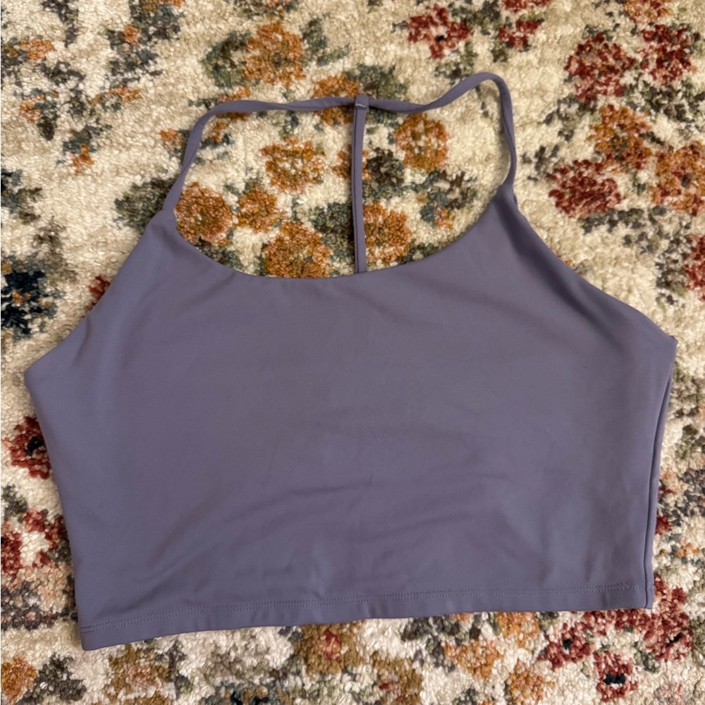 POPFLEX Lavender T-Back Crop Top